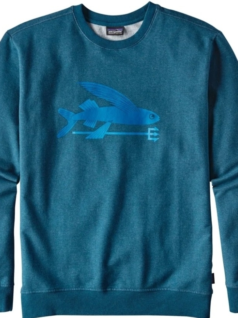 Patagonia Teal Blue Graphic Crewneck Sweatshirt